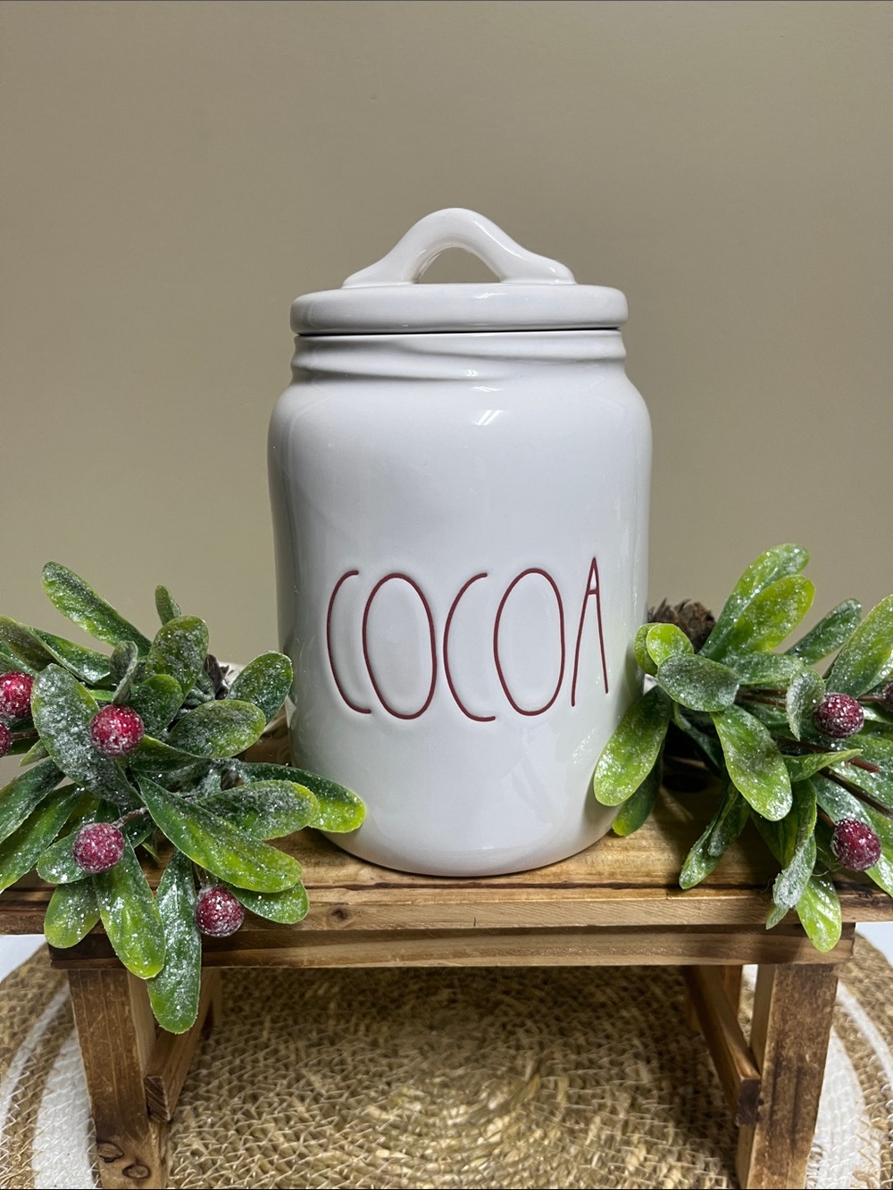 Rae Dunn “Cocoa” Baby Canister in good condition